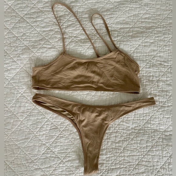 Frankie's Bikinis Other - Frankies Bikinis Tan Sparkly Bikini Set